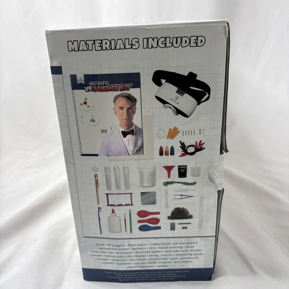 Abacus Bill Nye's VR‎ Science Kit Virtual Reality Activity Set 50Pc New Open Box